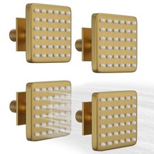 Shower Body Spray Jets Adjustable Flow with On Off, 3-inch Brass Square Shower B