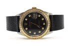 Vintage Rolex 15053 Men's 34mm Quickset w Custom Diamond Dial & Bezel #691