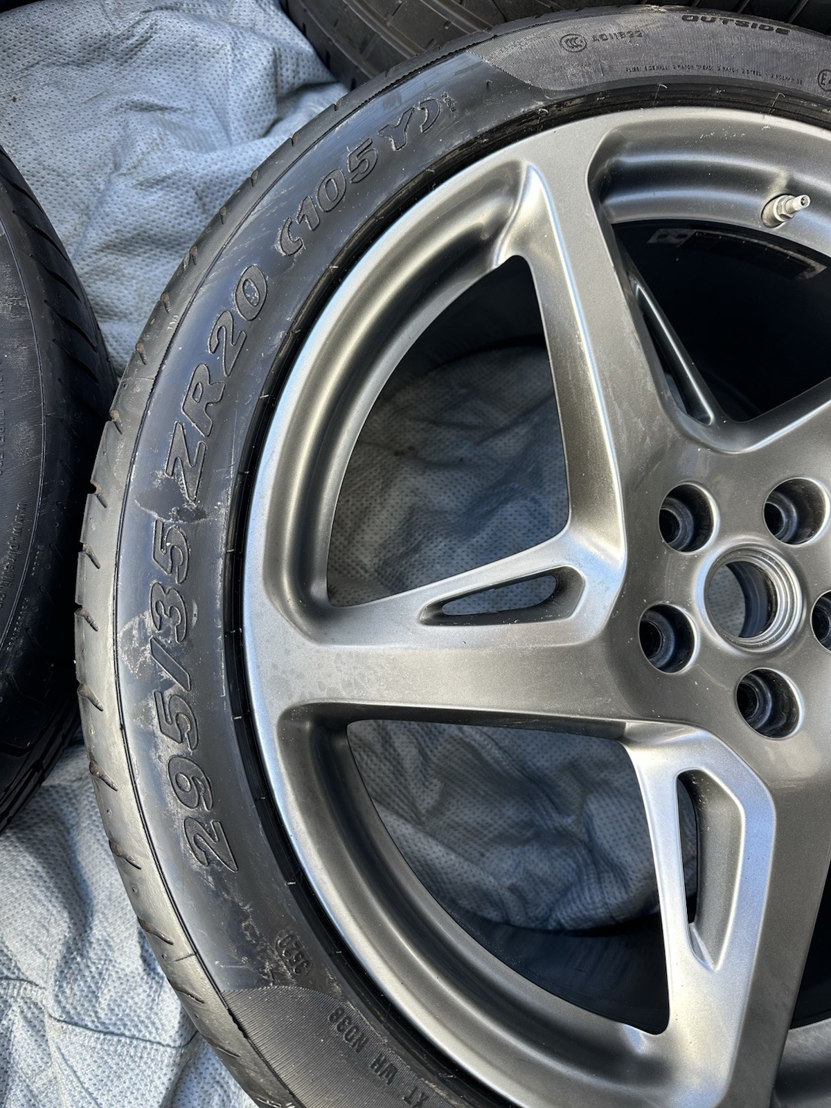 2010-2015 OEM Factory Ferrari 458 Wheels Rims Tires 20" Shadow Chrome