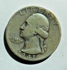 1941 Washington Quarter 90% Silver United States Mint Coin