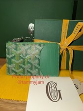 Brand New 2026 LIMITED EDITION GOYARD Bourbon zipped card holder - Meadow Green