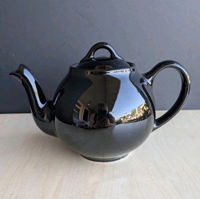 Vintage Hall Pottery Lipton Tea Teapot Promotional 4 Cup Black