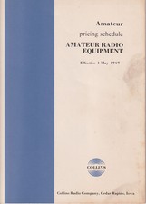 *GENUINE ORIGINAL COLLINS 1969 AMATEUR RADIO EQUIPMENT PRICE SCHEDULE*