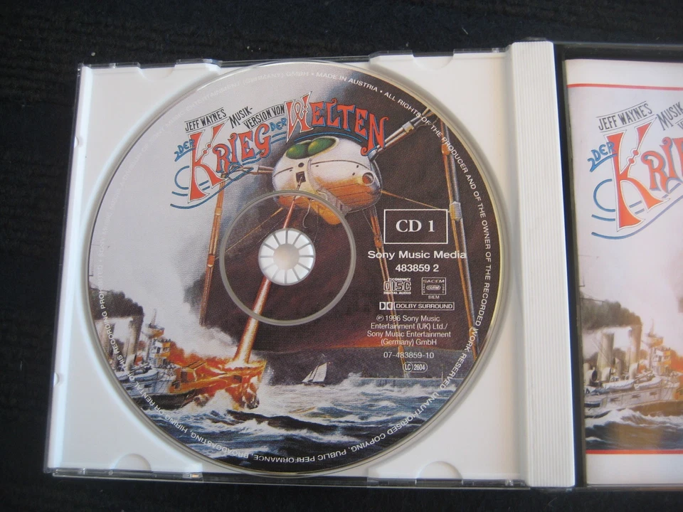 2CD JEFF WAYNE Der Krieg der Welten Deutsche Originalversion Curd Jürgens  Neuw. - Bild 2 von 4