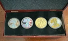 2004 ULTIMATE SILVER EAGLE COLLECTION .9993 SILVER ONE OUNCE 4 Total In Box