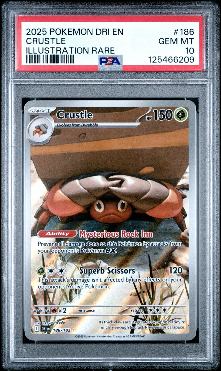 2025 POKEMON DRI EN-DESTINED RIVALS ILLUSTRATION RARE #186 CRUSTLE