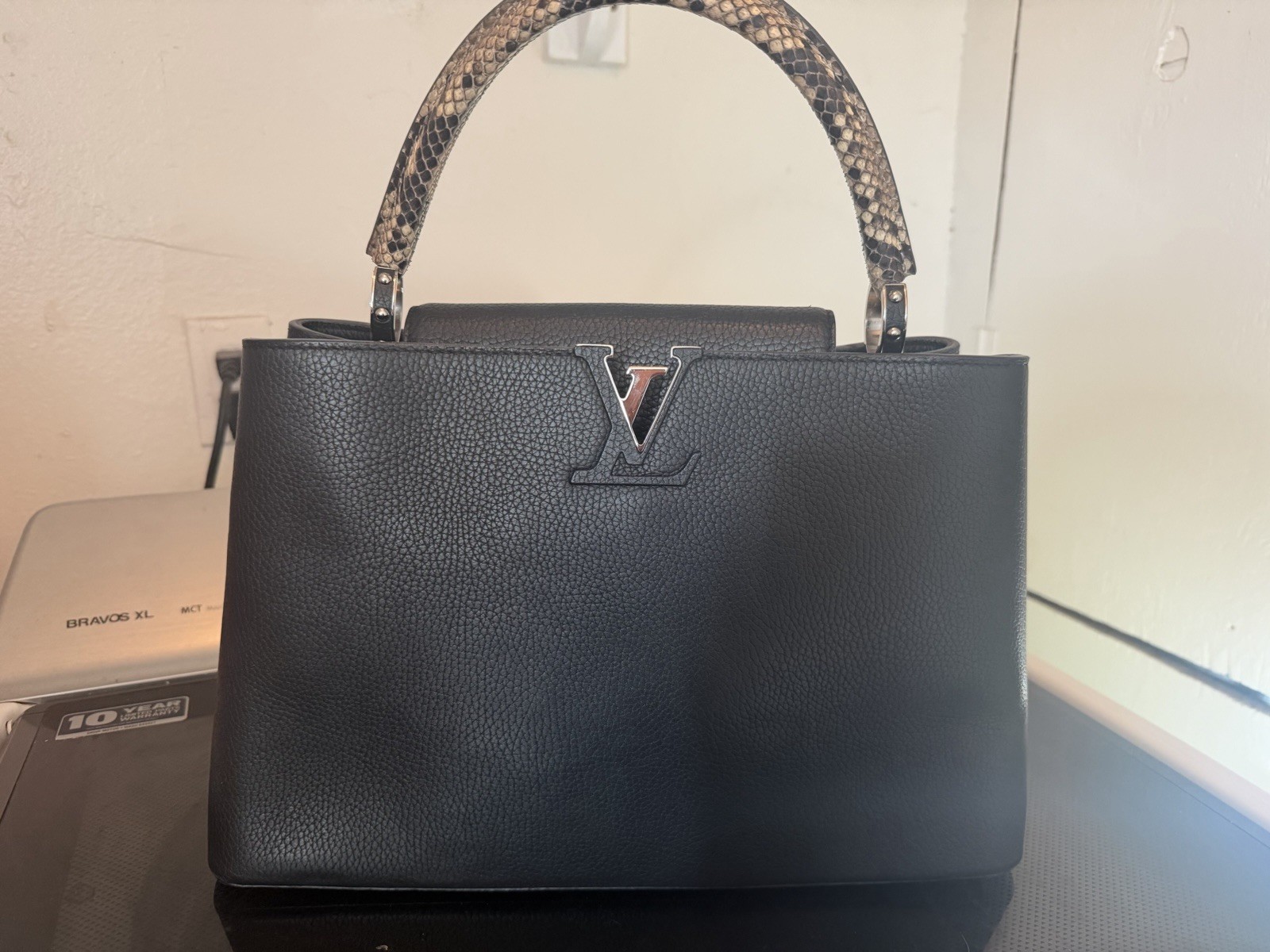 Louis Vuitton Capucines MM With Python Handle Han… - image 2