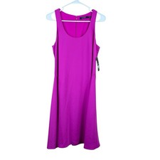 Lauren Ralph Lauren Womens Pink Sleeveless Mini Swing Trapeze Dress Size 8 NWT