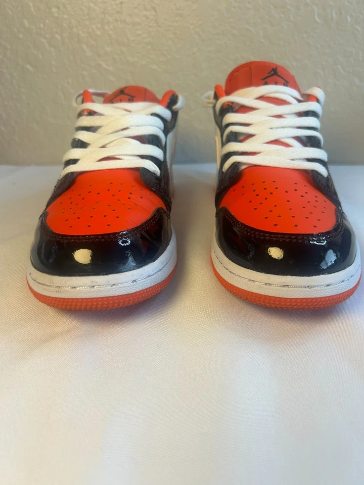 Nike Air Jordan 1 Low SE GS Talla 5.5Y/Mujer 7 Naranja Negro - DV1335-800 Foto 2 de 4