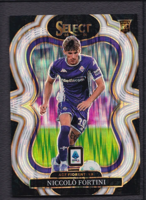 2025-26 Niccolo Fortini 32/39 Panini Select Serie White Flash RC Rookie