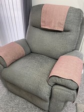 Stuhl Sessel Rückenbezug Antimakassar Sofa Sessel 1 x Soft Blush Candyfloss Chevro