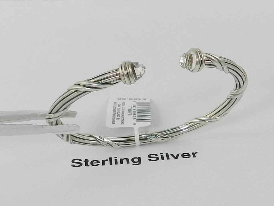 Brazalete Peter Thomas Roth Topacio Blanco (2-3/4 ct. t.w.) en plata de ley Foto 4 de 4