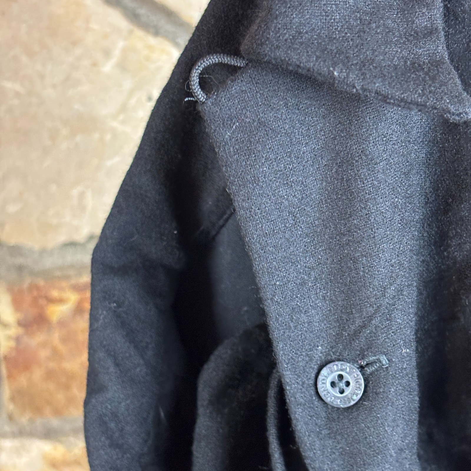 Pendleton Black Wool Loop Collar Board Button Up … - image 4