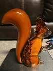 Vintage Murano Style Art Glass Squirrel Hand Blown 7 In