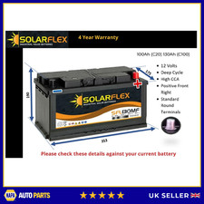 12V 130AH Leisure Battery DEEP CYCLE for Caravan Campervan Motorhome 130 AH