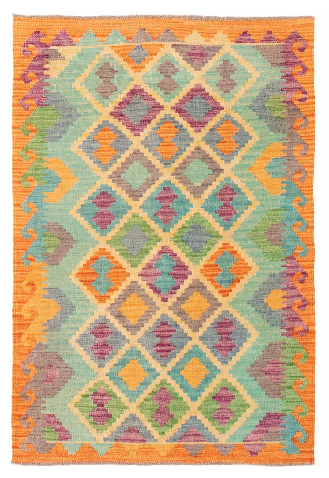 Traditional Vintage Hand Woven Area Rug 3'3" x 4'9" Wool Oriental Carpet