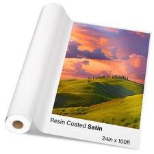Premium RC SATIN Photo Paper Roll Inkjet picture 24 x 100 ft printer 250 gsm zz