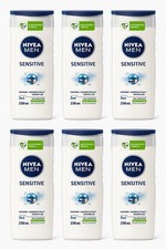 Nivea Men Sensitive 3-in-1 Shower Gel Bamboo Extract 8.45oz 250ml  Pack of 6 