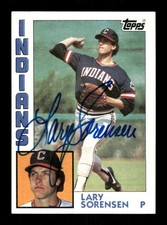 1984 Topps 286 Lary Sorenson signed auto autograph  crisp blue sig ASC BXCP58
