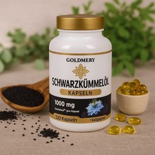 Schwarzkümmelöl Kapseln BIO , kaltgepresst - 120 Stück - Goldmery