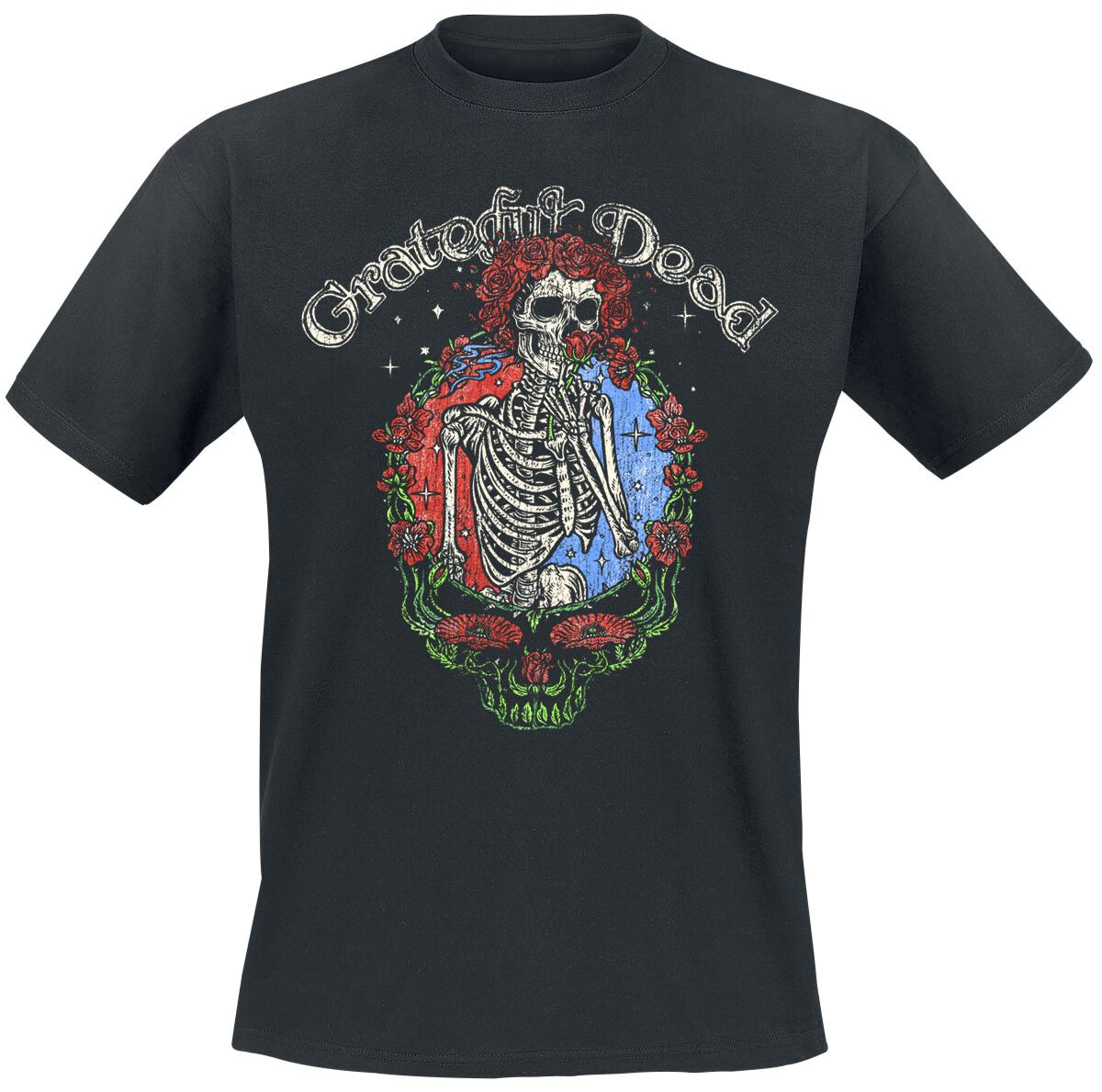 Футболка Grateful Dead Herren Plant Stealie schwarz Band-Товар, Группы