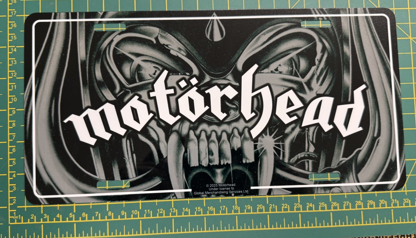 Motorhead Fangs Number Plate Style Wall Sign Officially Licensed