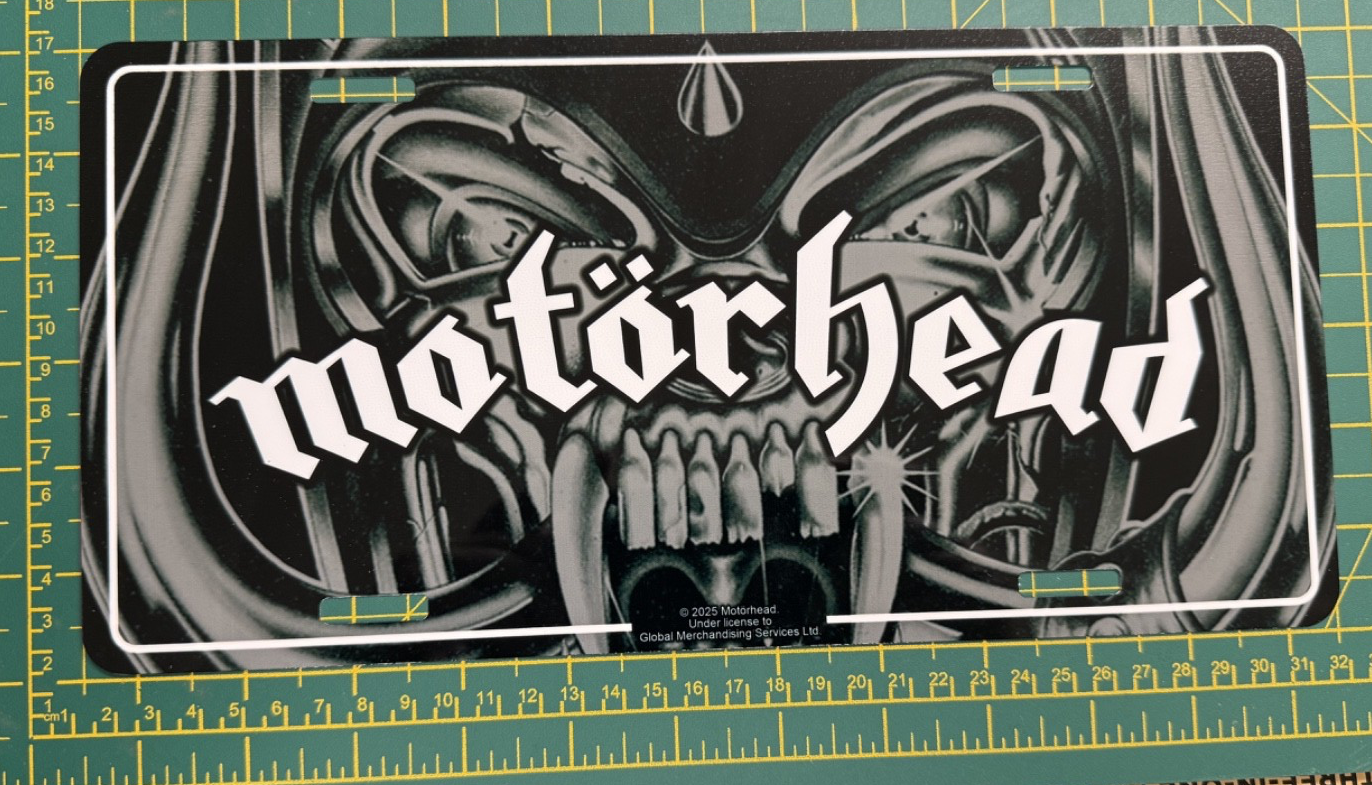 Motorhead Fangs Number Plate Style Wall Sign Officially Licensed