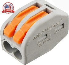 50 Pcs Lever Connectors Nuts 2 Conductor Combination Compact Wire Connectors Fas