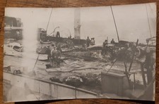 Russian Boat Ship Real Photo Card Original whale man Hunter Keith Kit Cutting Ol