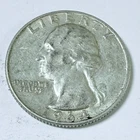 1964 D Washington Quarter 90% Silver, Circulated Coin #5593
