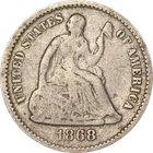 1868-S Seated Liberty Half Dime