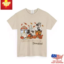 New Disney Mickey Mouse Minnie Mens Trick or Treat Halloween Throwback T-Shirt