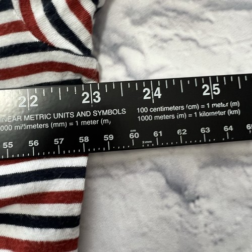 Maglione uomo Todd Snyder XXL manica corta a righe arancione blu bianco - Foto 6 di 8