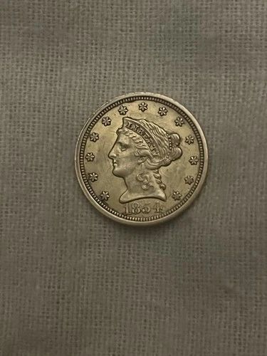 1854 Liberty Head $2.50 Gold Quarter Eagle Coin Pre-1933 US Business Strike
