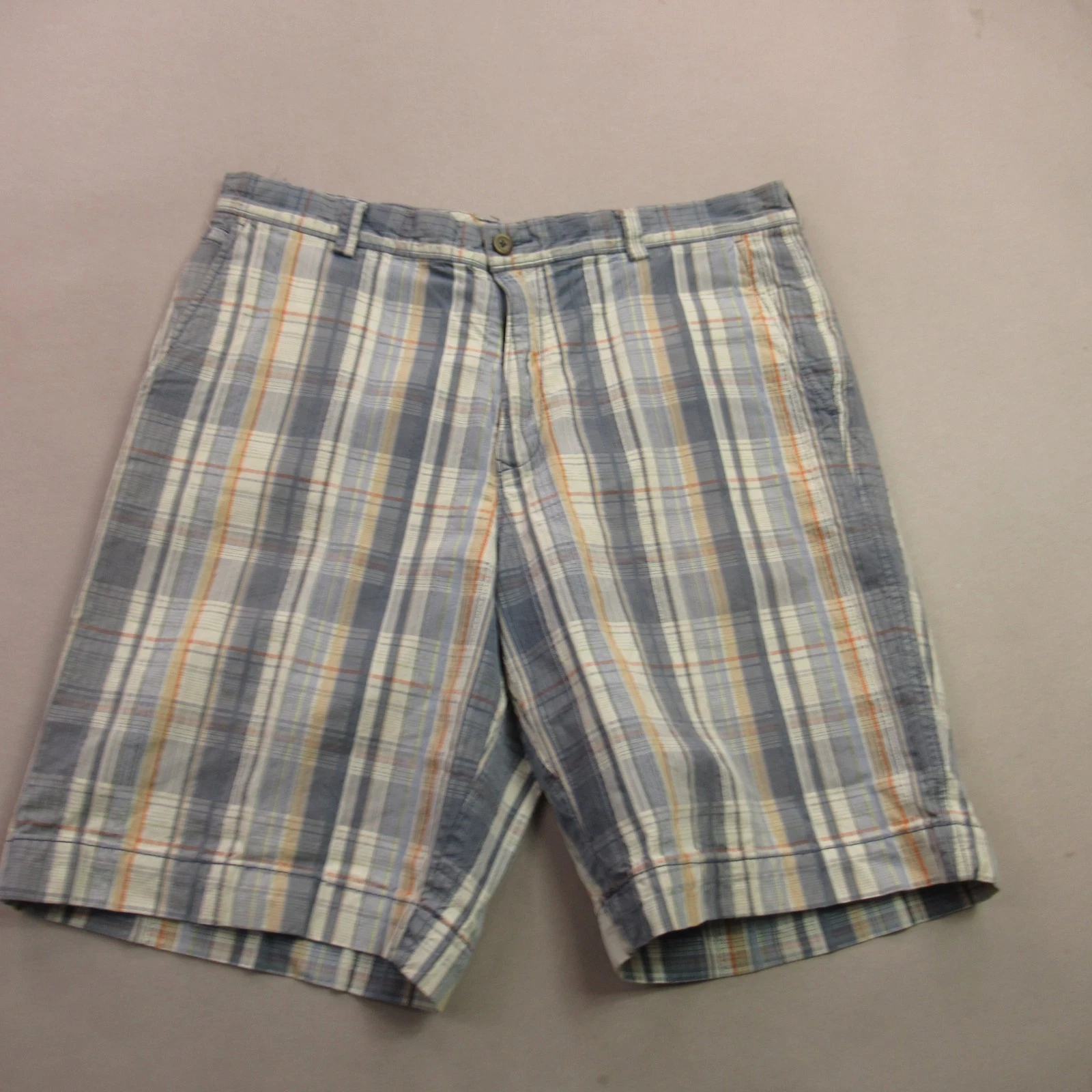 Tommy Bahama Shorts Mens 35 Pocket Lightweight Outdoors Chino Plaid Casual
