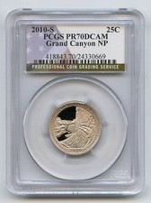 2010 S 25C Clad Grand Canyon Quarter PCGS PR70DCAM