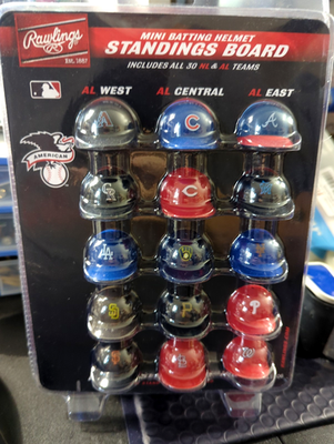 スポーツ MAJOR LEAGUE HELMET STANDING BOARD Buy Rawlings MLB Major League Baseball Mini Batting Helmet