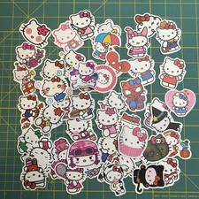 Hello Kitty Stickers Decal Non Repeating Scrapbook Cartoon Sticker 50 pcs Matte