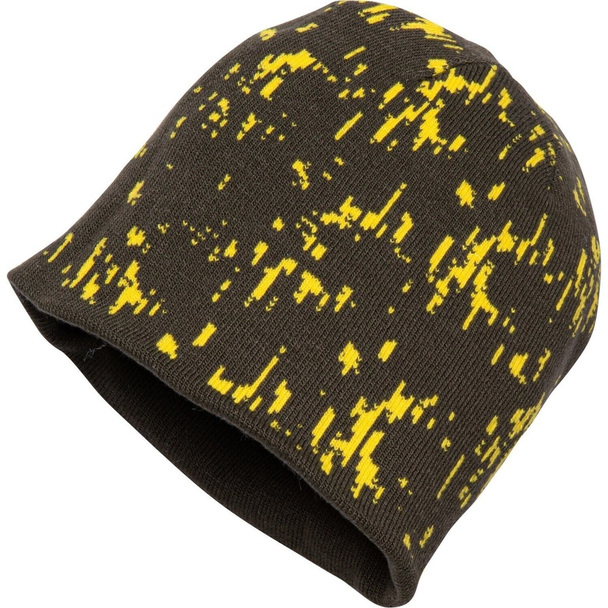 Spyder Warp Reversible OLIVE VOLT STRETCH Beanie Hat Kids Boys One