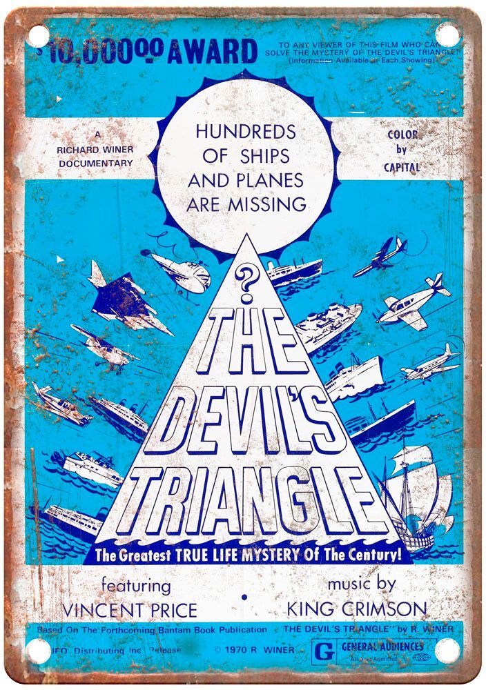 Devils Triangle Vintage Movie Poster Old Retro Look Metal Sign MP1210 ...