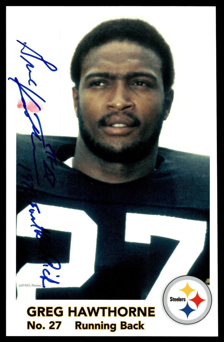 Greg Hawthorne Signed 5x8 Photo Card Pittsburgh Steelers | eBay