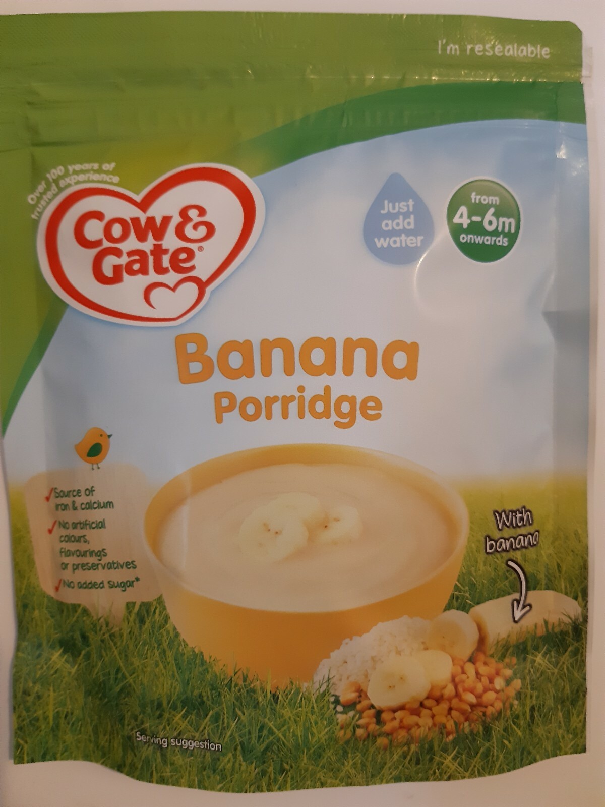 cow and gate banana and strawberry porridge