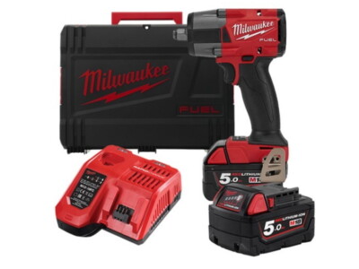 Milwaukee M18 FMTIW2F12 2x5.0Ah BL 2575Rpm 3100Ipm 881Nm LED 5.1lbs Charger_220V