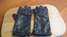 Vintage Fownes Genuine Leather Black Driving Gloves   Women's Size 7   WPL 9522