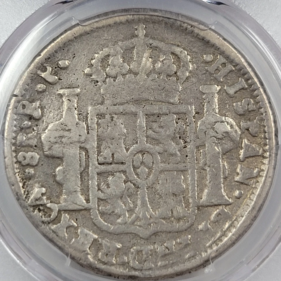 1813 Mexico CHIHUAHUA 8 Reales Silver Cast Provisional Issue PCGS F Detail *H490 - Image 4 of 4