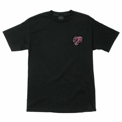Santa Cruz OJ Wheels OJS OJ2 ELITE THANES Skateboard T Shirt BLACK