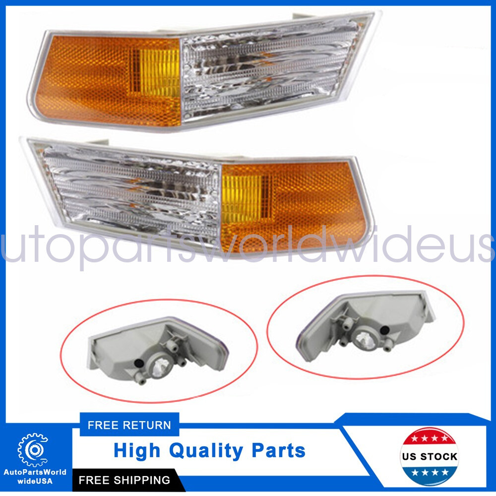 parking light turn signal directional lamp front pair set for 0717