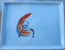 Crate & Barrel CB2 Oliver Shrimp Appetizer Plate