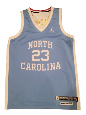 Rare Vintage AIR JORDAN Reverseble Jumpman Sz Lg Basketball Jersey UNC /USA 