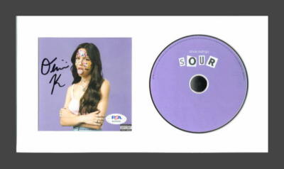 OLIVIA RODRIGO SIGNED AUTOGRAPH SOUR FRAMED CD DISPLAY - READY TO